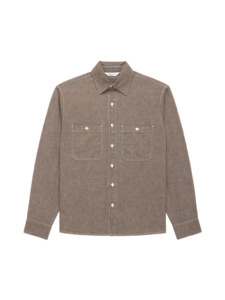 Utility Shirt - Brown Chambray