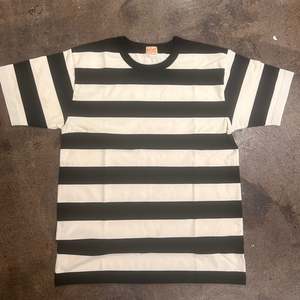 Heavyweight Border Tee Black & Off White