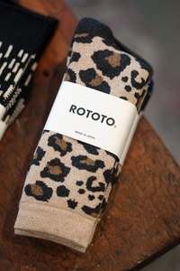 Footwear: Pile Leopard Crew Socks