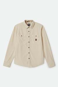 Shirts: Corduroy Field Overshirt - Whitecap