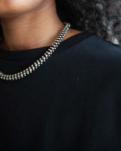 Accessories: Braided Silver Choker