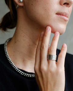 Accessories: Hand beaten Silver Ring