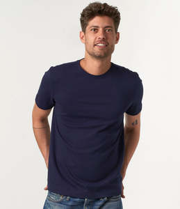End Of Season Sale: Classic Fit Loopwheeled T-Shirt - 215 Ink Blue