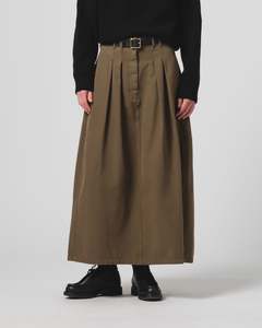 Girls Of Dust: Bulb Skirt -Fossil Green Canvas