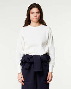 Girls Of Dust: Thermo LS waffle jersey - white