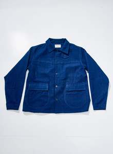 Tops: Indigo Sashiko Lattice Dobby Jacket