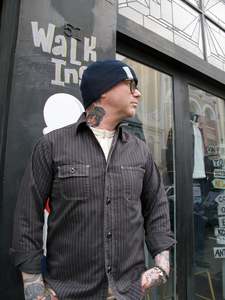 Tops: Black Wabash LS Shirt