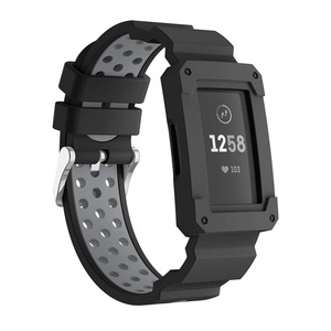 Fitbit Charge 3 Strap Rugged Case (Black/Grey)