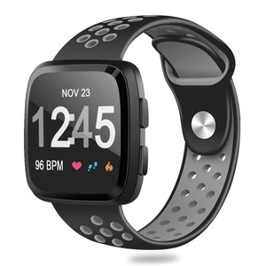 Blueshift: Fitbit Versa Strap Sport Silicone (Black/Grey)