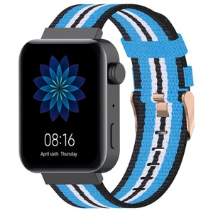 Garmin Vivoactive 6 Nylon Strap [Black/LightBlue]