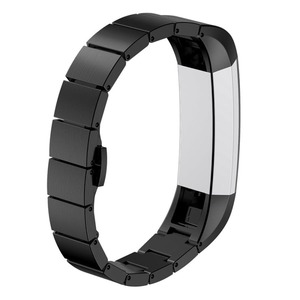 Fitbit Alta HR Strap Steel Link Bracelet (Black)