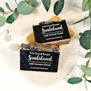 Woody Earthy: Sandalwood Soap | 75% Olive Oil Soap | With Charcoal | For Sensitive Skin
