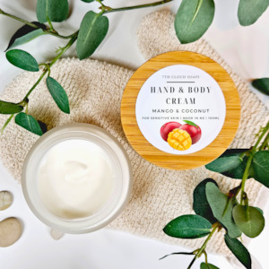 Mango & Coconut Hand & Body Cream | Glass Jar with Bamboo Lid