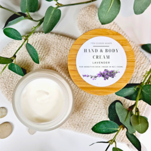 Lavender Hand & Body Cream | Glass Jar with Bamboo Lid