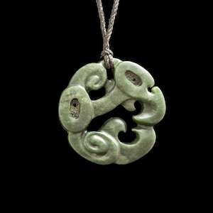 Necklaces: Jade Manaia disc pendant by Nick Balme