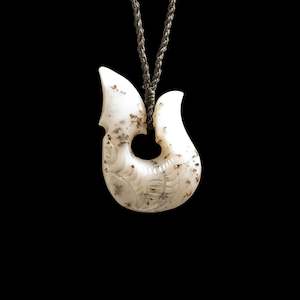 Handcarved Matau Jade Pendant