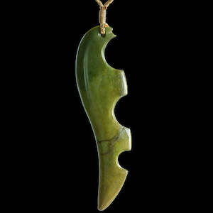 Malcolm Cox Jade: Large Flower Jade Drop by Malcolm Cox