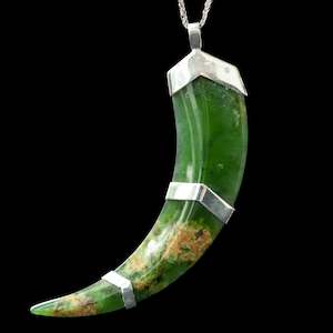 John Mayo Jade: Flower Jade Huia Beak by Alex Sands