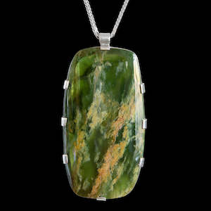 John Mayo Jade: Flower Jade & Silver Drop by John Mayo