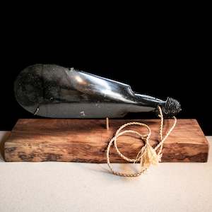 Exhibition Gallery: Patu Pakohe (Warrior Club) with stand