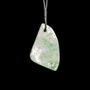 Toki Adze: New Zealand Jade natural drop form Pendant by Nick Balme