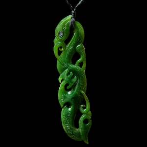 Exhibition Gallery: Large Pounamu Jade Manaia, handcrafted pendant