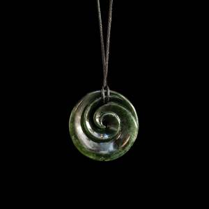 Small Jade Koru, hand-crafted pendant