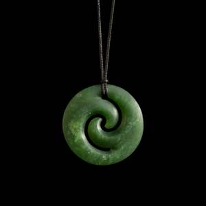Jade hand-crafted Double Koru Pendant
