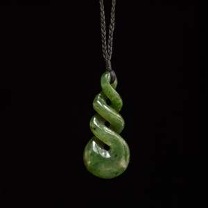 Pounamu Triple Twist, handcrafted jade pendant