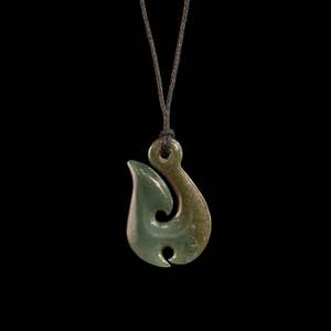 Hei Matau hook, handcrafted jade pendant