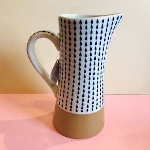 Water Jug. Blue Raindrops.