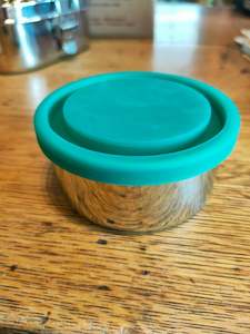 Meals in Steel. Round Snack Box. Silicon Lid. $19.99