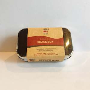 Rectangular Snack Box. Meals in Steel. Steel Lid.