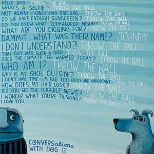 Cribb Greeting Cards: Conversations With Dog 12 - Greeting Card