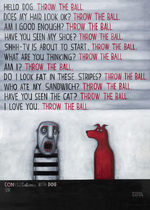 Conversations With Dog 08 - Greeting Card