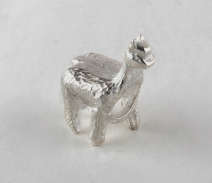 Solid Silver Alpaca Charm - The Alpaca Company