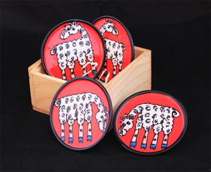 Products: Set of 4 Coasters in Gift Box - The Alpaca Company