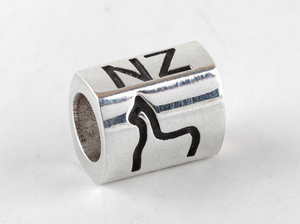 Solid Silver Alpaca Barrel Charm - The Alpaca Company