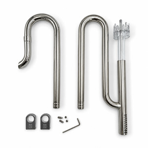 Stainless Steel Aquarium Filter Pipe & Skimmer Adjustable Outlet Complete Set - 16/22mm