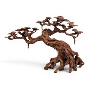 Hardscape: Windswept Resin Bonsai Tree