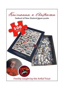 Posters Tea Towels T Shirts Aprons: New Zealand Fish Jigsaw Puzzle