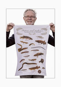 Native & Endemic Freshwater Fish of Aotearoa Tea towel
