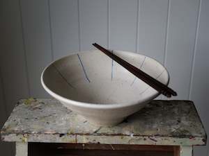 Rosie Rose Ceramics: White Speckled Ramen Bowl