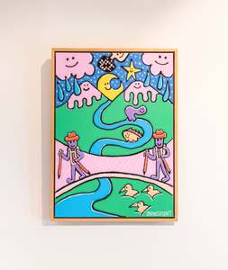 Original Paintings: JAMES HUNT - TAKE A HIKE BUDDY