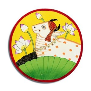 Products: Dhokra Tribal Frame with Sohrai Painting Made by Tribes of Chattisgarh - 49ashra - your shopping marketplace