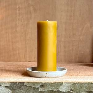 Pillar Candle/Ceramic Plate Set