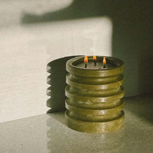 Ridged Stump Candle | Multiple Colours