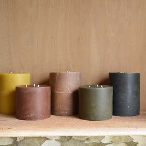 3-Wick Stump Candles