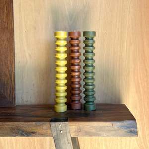 Slim Ridged Pillar Candle