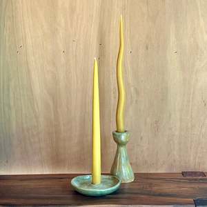 Green/yellow Ceramic/Candle Sets